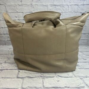 Free People Mushroom Color Shoulder Bag. Has Laptop Space w/Velcro Inside.